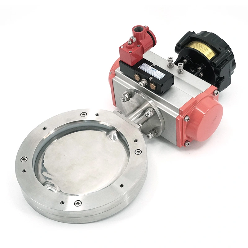 Sanitary 316 Pneumatic Wafer Butterfly Valve